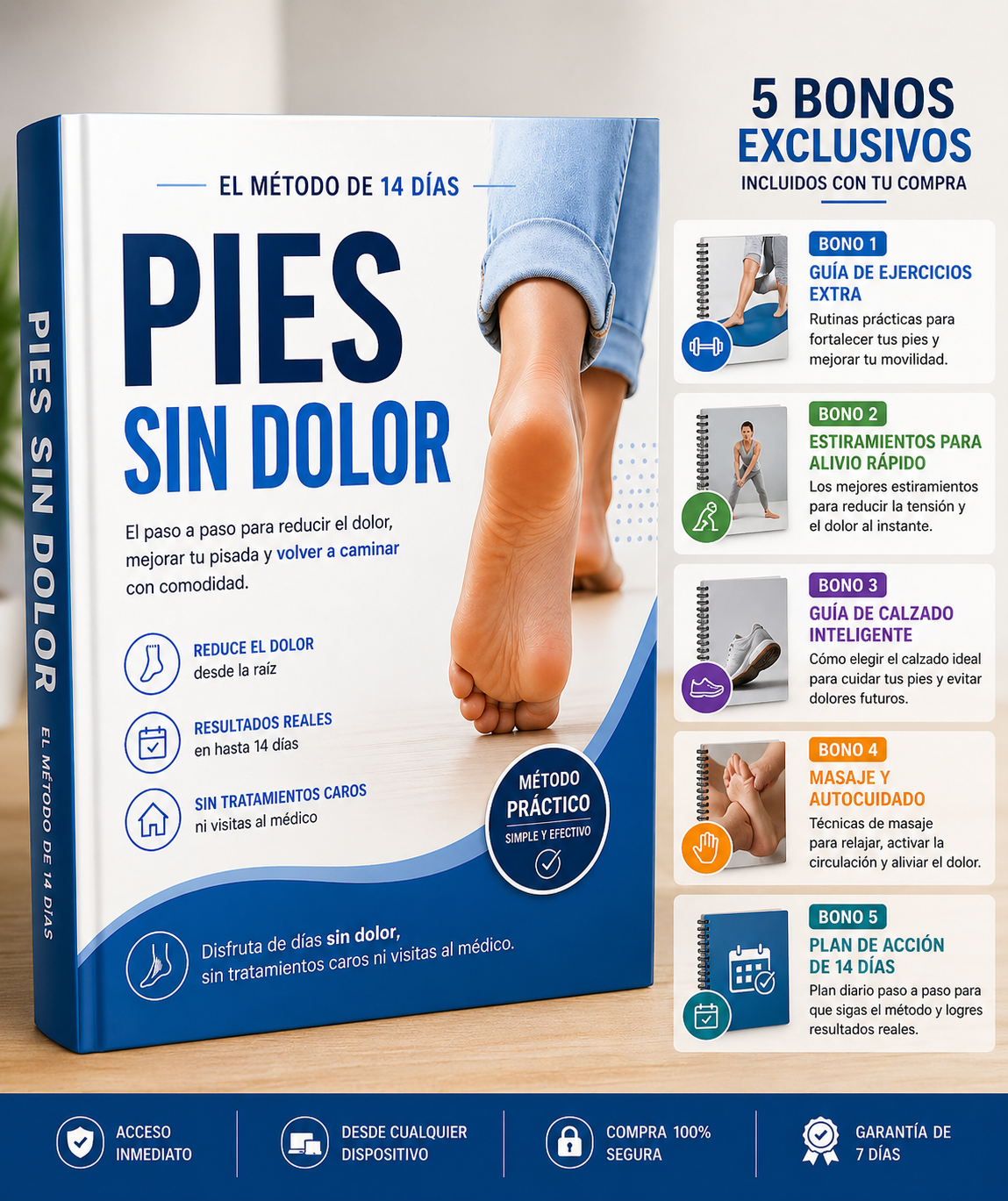 👣 De pies cansados a pies sin dolor en pocos días + BONOS DE REGALO